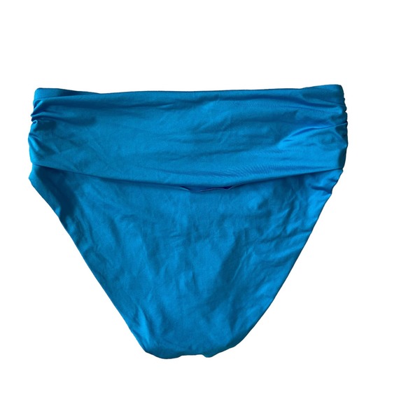 Trina Turk Monaco Sash High Waist Bikini Bottom Stretch Pull-On Style Blue SZ 6 - Picture 3 of 7